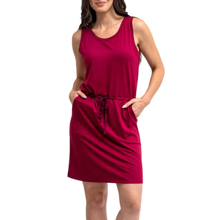 Jack & Missy Napa Drawstring Dress Cranberry