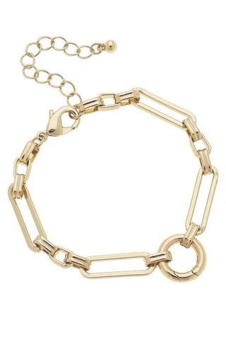 Canvas Style Bella Linked Charm Bracelet Base Shiny Gold