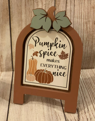 Fall Tabletop Easel Pumpkin Spice