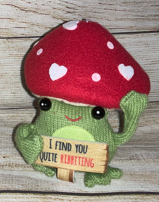 Toadstool Ornament I Find You Quite Ribbiting