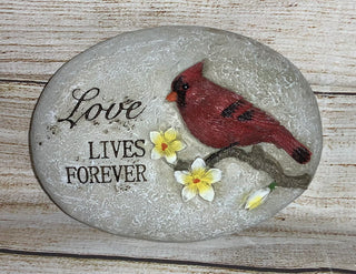 Resin Inspirational Stone w/Bird