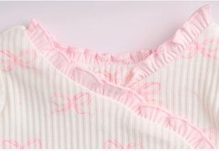 Mudpie Bow Print Gown Newborn