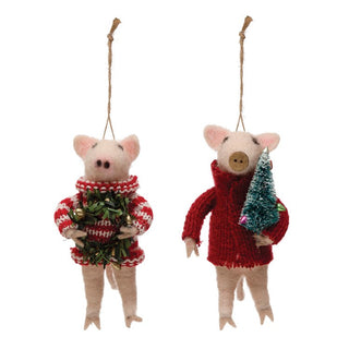 Wool Pig Ornament