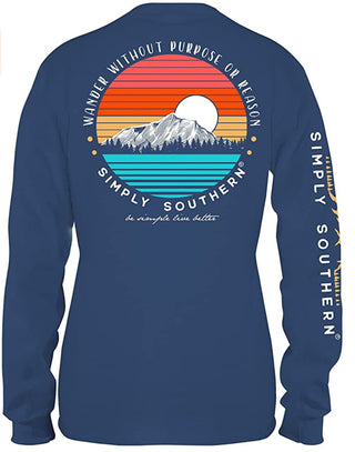 Simply Southern Wander Without Purpose or Reason Long Sleeve Midnight