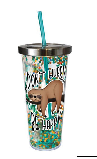 Sloth Cup w/ Straw