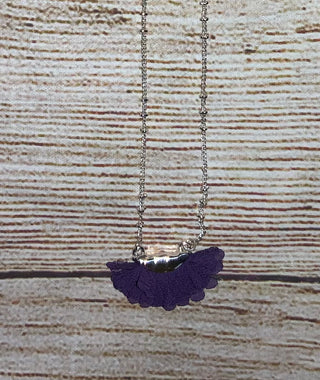 Jane Marie Kids Purple Frill Necklace