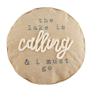 Lake is Calling Round Pillow
