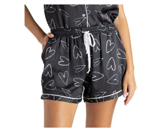 Hello Mello Beauty Sleep Satin Pajama Shorts I Love Sleep