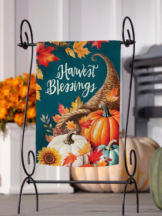 Thanksgiving Harvest Blessings Garden Flag