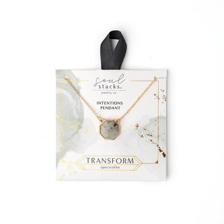 Soul Stacks Intentions Pendant Spectrolite Transform