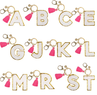 Simply Southern Varsity Glitter Letter Keychain