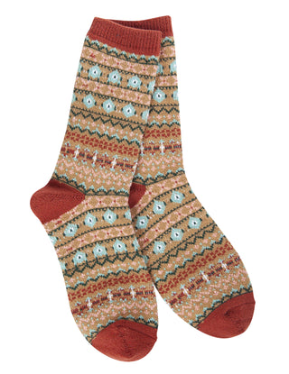 World’s Softest Socks Holiday Mini Crew Nordic Brown