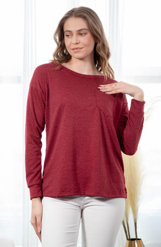 Sew in Love Long Sleeve Top with Pocket