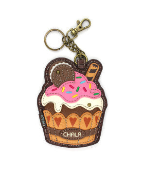 Chala 806 Key Fob/Change Purse Cupcake