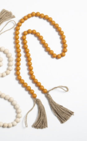 Autumn Wood Beaded Garland