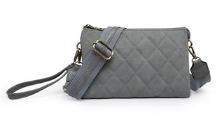 Jen & Co Izzy Quilted Crossbody Grey Blue M2056