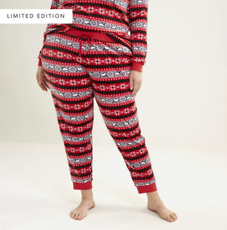 Vera Bradley Snoopy Fair Isle Ribbed Jogger Pants