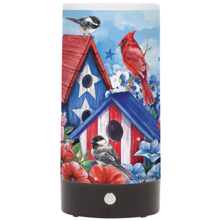 Tabletop Light Patriotic Birdhouse