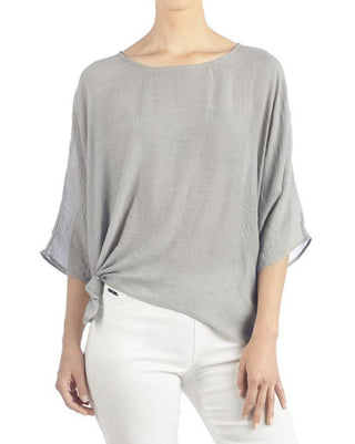 Coco + Carmen Harmony Side Tie Top - Grey 2017003