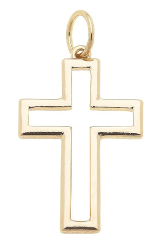Canvas Style Charmed Open Cross Charm