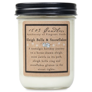 1803 Sleigh Bells & Snowflakes Soy Jar Candle