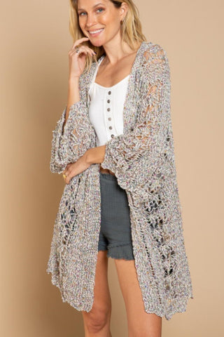 Pol Clothing Knit Cardigan with Bell Sleeves