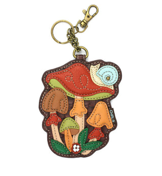 Chala 806 Key Fob/Coin Purse Brown Mushrooms