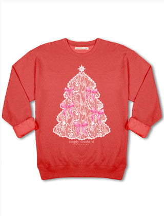 Simply Southern Long Sleeve Crewneck Tree Lace Red