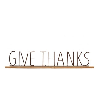 Thankful Metal & Wood Sign