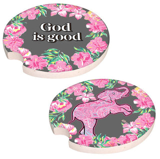 Simply Southern Car Coaster Set Elephant
