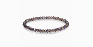 My Fun Colors Mini Crystal Bracelet Amethyst Gold Silver Accent