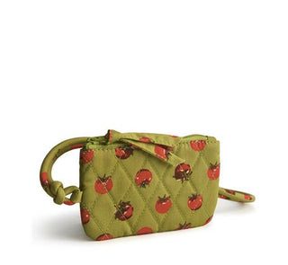 Vera Bradley Zip Card Pouch Lanyard Tiny Tomatoes Palm