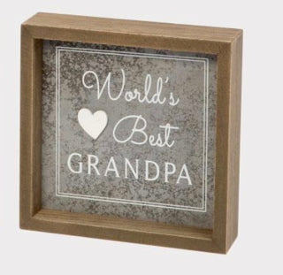 World’s Best Grandpa Block Sign
