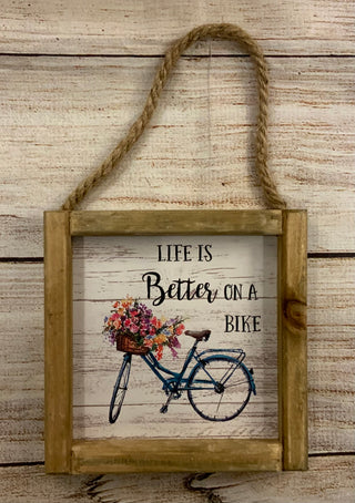 Bicycle Wood Wall Hanging