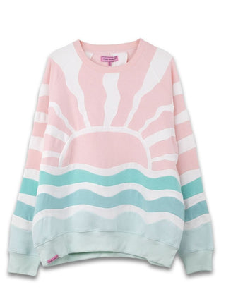 Simply Southern Crewneck Patchwork Pink Sun