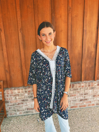 Young's Lace and Floral Kaftan