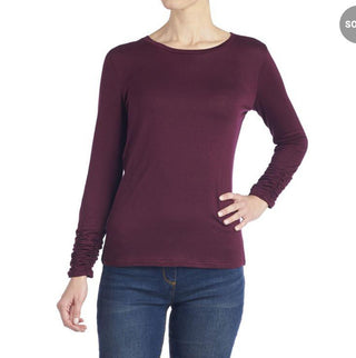 Coco + Carmen Scrunch Sleeve Crew Neck Tee  2039067