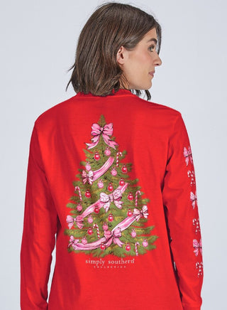 Simply Southern Long Sleeve Tee Tree Red