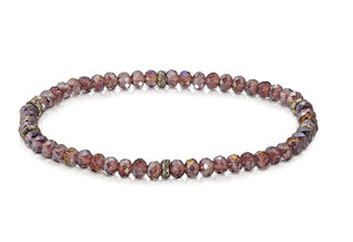 My Fun Colors Mini Crystal Bracelet Plum Silver Accent
