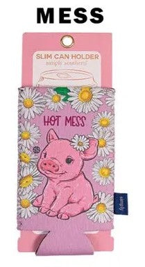 Simply Southern Slim Can Holder Hot Mess Pig