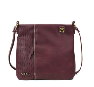 Chala Lasercut Crossbody Plum 841
