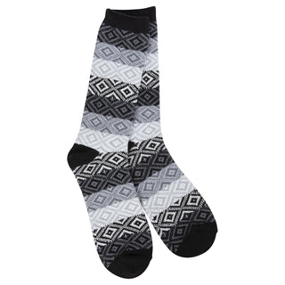 World’s Softest Socks Weekend Gem Crew Black Multi