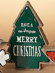 Merry Christmas Enamel Tree