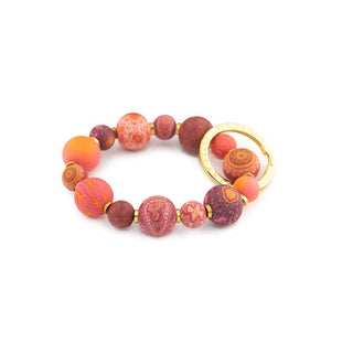 Jilzarah Savannah Red Small Bead Wrist Keychain