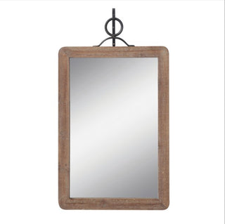 Wood Framed Mirror w/Hanging Bracket