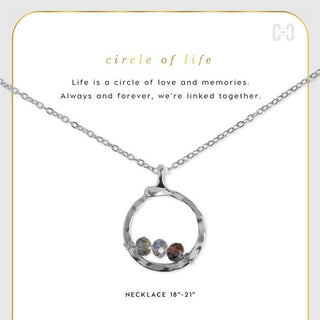 Coco+Carmen Circle of Life Necklace Silver/Purple