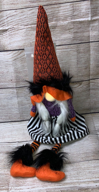 Halloween Gnome Lighted Shelf Sitter