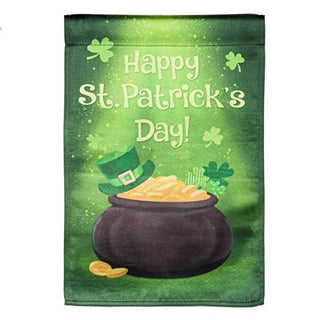 Pot of Gold Lustre Garden Flag
