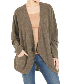 Coco + Carmen Janelle Pocket Cardigan Olive 2139019