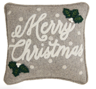 Mudpie Merry Christmas Felt Pillow